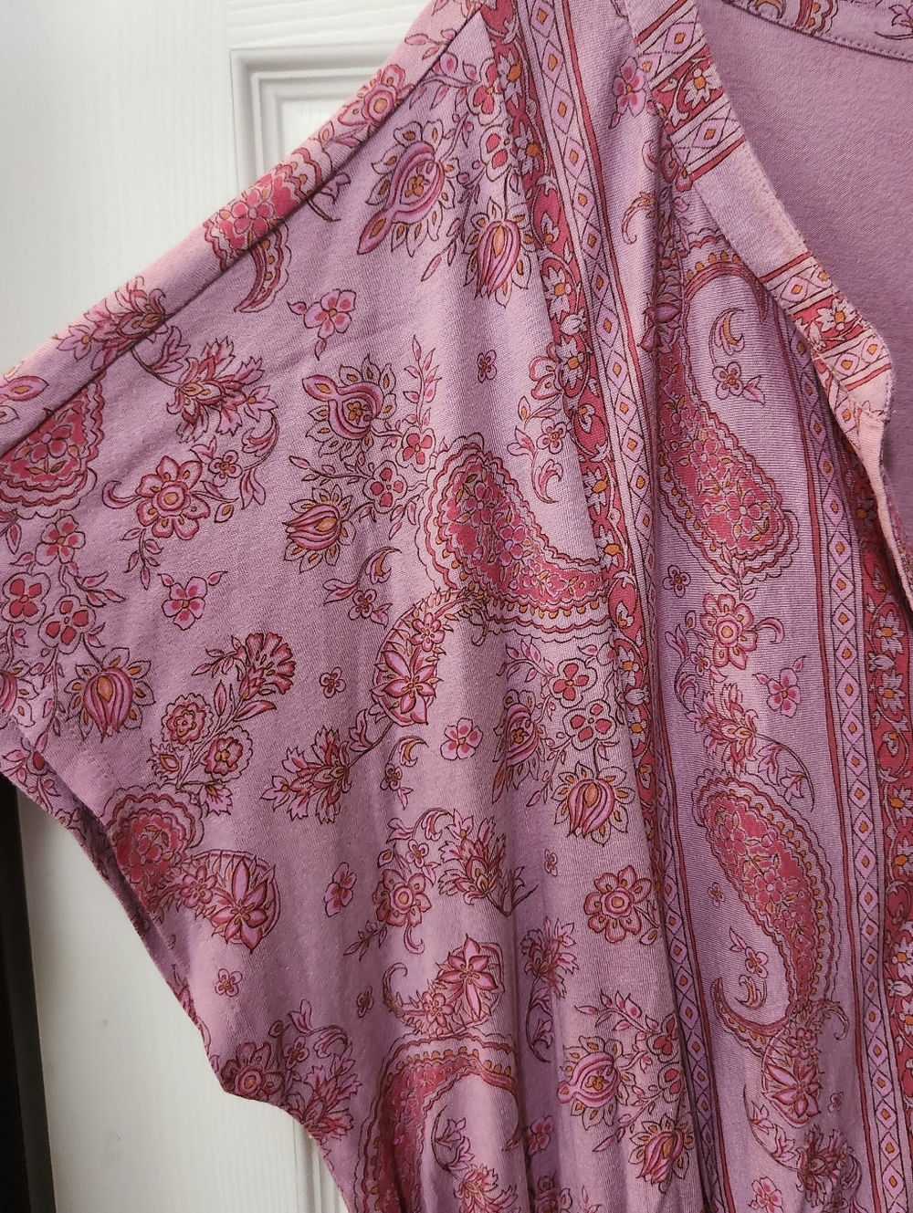 NWT J. Jill Pure Jill Pink Paisley Floral Maxi Plus Size Dress Sz 2X - Picture 3 of 7